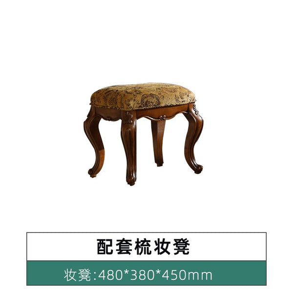 【Ready Stock】American Country Dressing Table Solid Wood Dressing Table with Mirror Bedroom Light