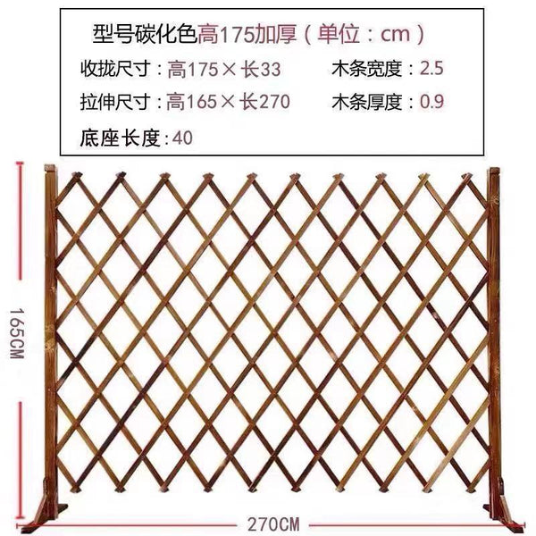 Anti-corrosion Wood Fence Outdoor Retractable Decorative Fence Indoor Pet Lattice Fence