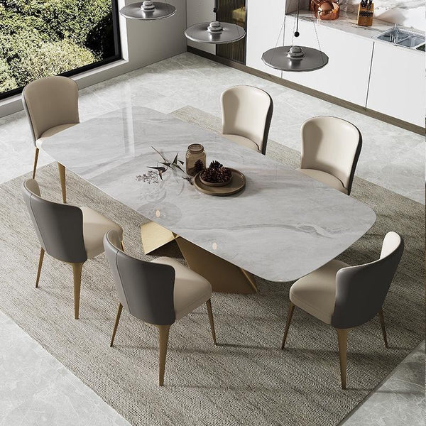 DF Italian Dining Chair Nordic Dining Table Chair Leather Dining Chair Light Luxury Armchair