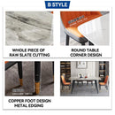 Dining Table Marble Slate Dining Table Household Small Apartment Dining Table And Chair Combination
