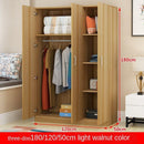 Bedroom Square Lattice Cabinet Wardrobe 140cm Small Household Load-bearing Wood 40/50 Deep Hanging