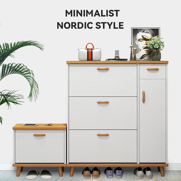 Shoe Rack Nordic Tipping Bucket Household Entrance Large Capacity Storage Porch Cabinet Indoor