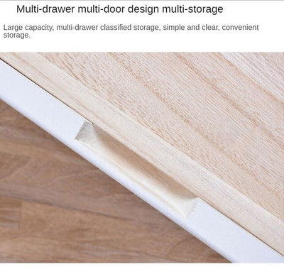 All Solid Wood Simple Modern Drawer Locker Living Room Bedroom Storage Cabinet Chest of Drawers
