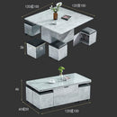 ARPER Foldable Coffee Table Marble Blister Folding Tempered Glass Side Table Household Dining Table