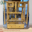 Pazazz Real Wooden Cage Villa Apartment Home Oversized Multi-storey Indoor Cat House with Toilet