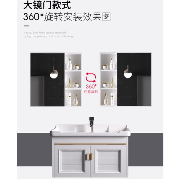 Vanity Cabinet Bathroom Space Aluminum Bathroom Cabinet Combination Wash Basin Wash Basin Small