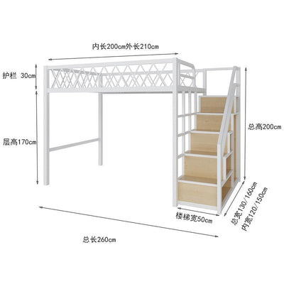 ARTISAM Loft Bed Space-saving Bed Frame Person Duplex Split-level Hammock