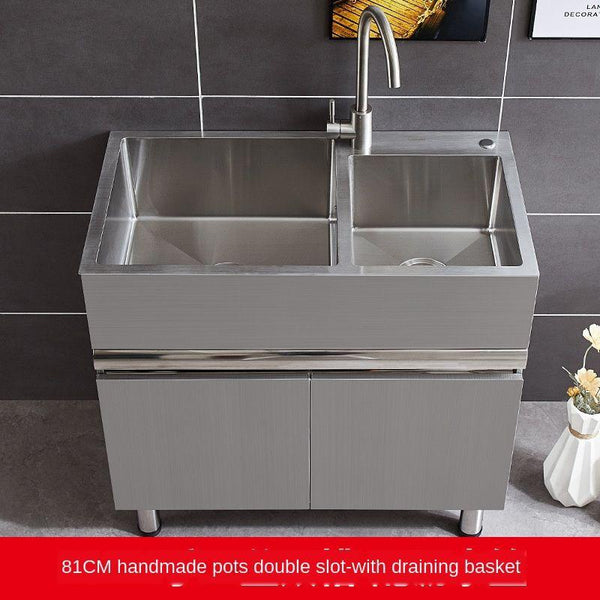 304 Sink Stainless Wash Pool Basin Steel Laundry Cabinet Bathroom Cabinets Washbasin Laundry Pool