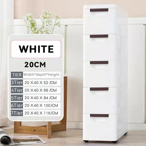 20/30/45cm Chest Of Drawers Cabinet Storage Cabinet Drawer Type Plastic Kitchen Slot Shelf Narrow