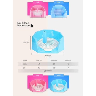 Pet Potty Urine Tray Automatic Teddy Supplies Urinal Basin Shit Small Medium Pet Flush Large Blue