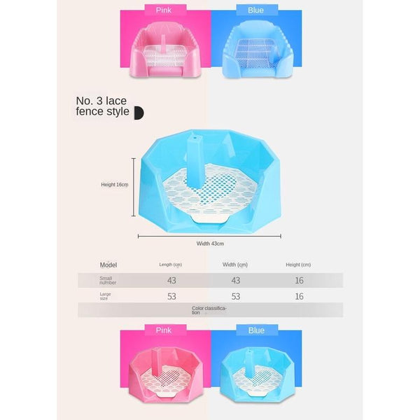 Pet Potty Urine Tray Automatic Teddy Supplies Urinal Basin Shit Small Medium Pet Flush Large Blue