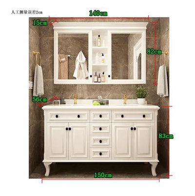 American Bathroom Cabinet Intelligent Mirror Cabinet Combination Bathroom Double Basin European Hand