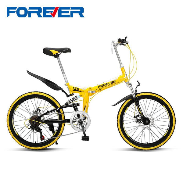 Forever Foldable Mountain Bicycle 7 Speed Shimano Accessories 22 Inch Dual Shock Trail Folding Bike
