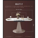 Light Luxury Rotary Telescopic Round Dining Table With Rotary Table Multifunctional Rock Plate