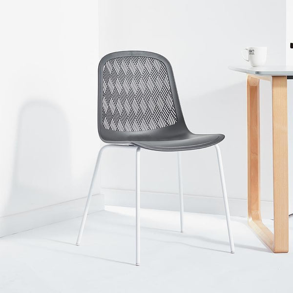 FORTUNE Nordic plastic chairs modern minimalist home backstool creative solid wood dining table