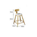 Household Modern Simple Leisure Coffee Milk Tea Shop Table And Bar Chair High Foot Stool