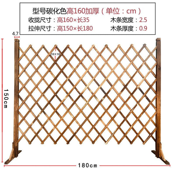 Outdoor Anticorrosive Wooden Fence Guardrail Telescopic Indoor Flower Garden Courtyard Decoration