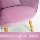 Nordic American Armchair Modern Simple Leisure Balcony Bedroom Hotel Fabric Solid Wood Chair Small