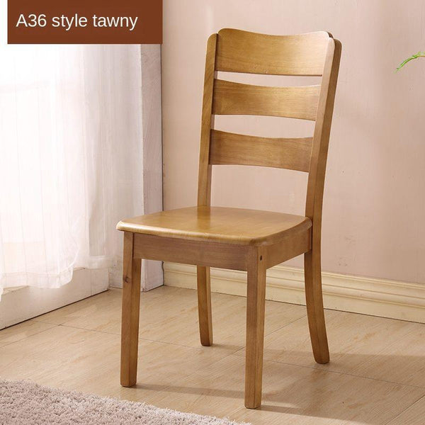 Solid Wooden Dining Chair Family Hotel Restaurant Chair Log Chair
