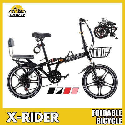 Forever Foldable Bicycle 16/20 Inch Double Shock Absorber Variable Speed Disc Brake Ultra-light