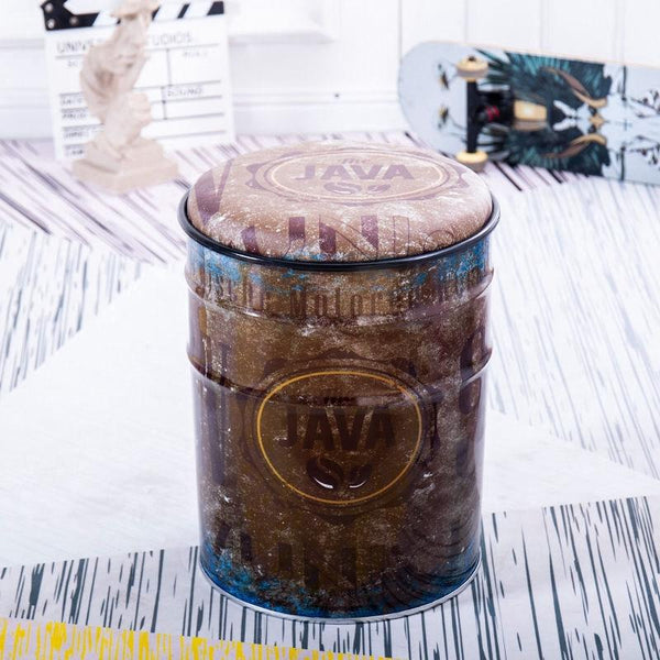 Dining Vintage Industrial Wind Chair Iron Bucket European Bar Change Shoe To Collect Storage Stool