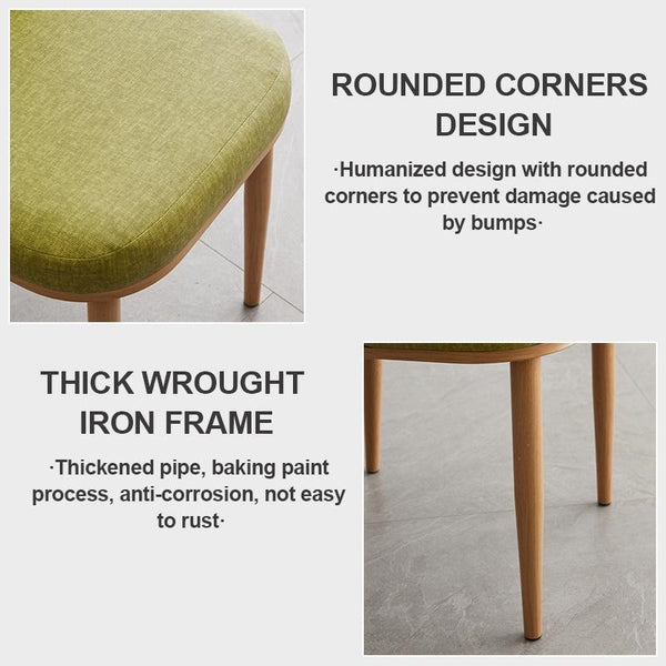 APOLLO Nordic Dining Chair Modern Backrest Home Study Chair Comfortable Leisure Chair Simple Desk