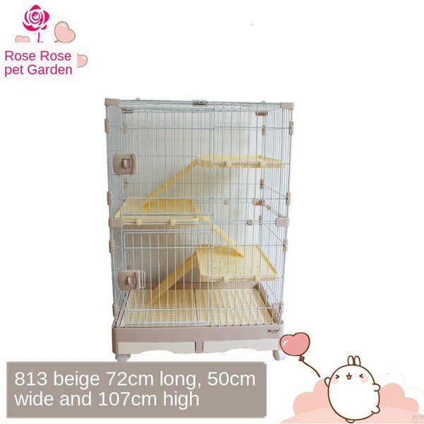 Extra Large Rabbit Cage Double-layer Type Medium Villa Dutch Hamster Cage