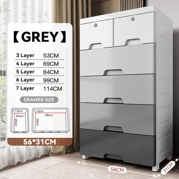 76CM Wide Storage Drawer Cabinet Space Saving Storage Cabinet Children's Clothes Household Plastic