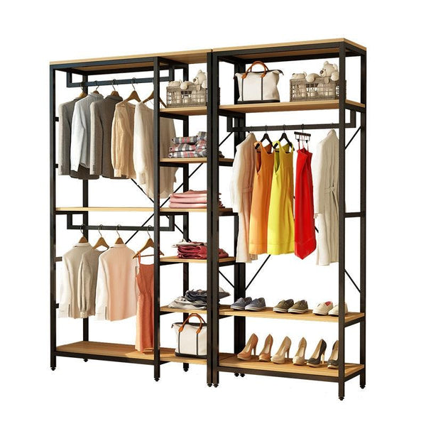 🔥🔥【Ready Stock】Bedroom Locker Cloakroom Double-decker Hanger Simple Style Home Open Floor-to-be