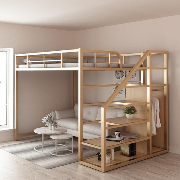 ARPER Iron High-rise Bed Save Space Under The Bed Empty Loft-type Bed Small Single Upper-floor