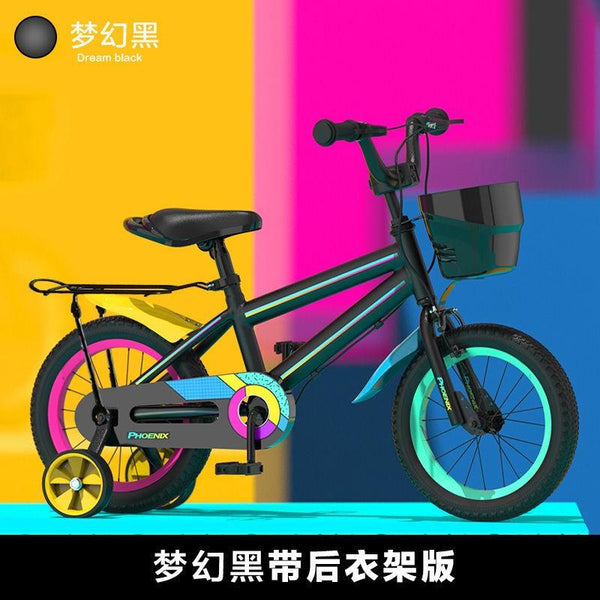 BabyDairy Kids Bicycle 12/14/16/18 Inches With Detachable Auxiliary Wheel Rainbow Color High Hearing