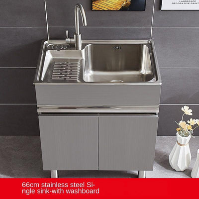 304 Sink Stainless Wash Pool Basin Steel Laundry Cabinet Bathroom Cabinets Washbasin Laundry Pool