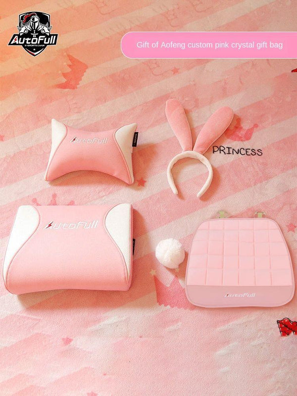 Electric Pink Autofull Rabbit Proud Snow Wind Girls' Computer Home Anchor Live Game Chair