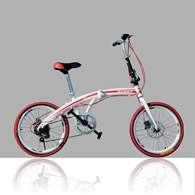 U8 Foldable Bicycle 20-inch Disc Brake 7 Speed Variable Speed High Carbon Steel Frame Student Adult