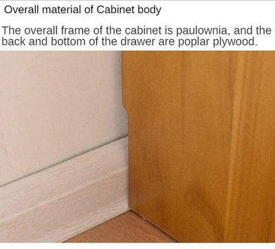 All Solid Wood Simple Modern Drawer Locker Living Room Bedroom Storage Cabinet Chest of Drawers