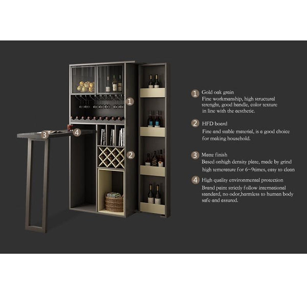 Cabinets Storage Modern Minimalist Folding Nordic Wine Cabinet