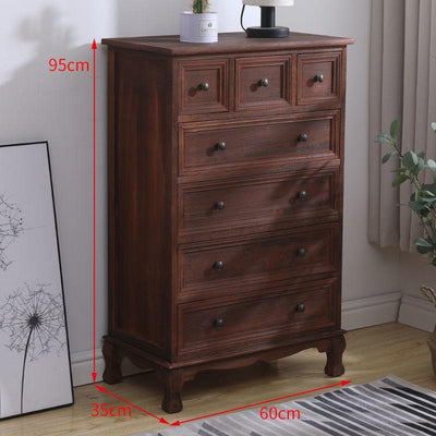 wood 🎉readystock🎉Solid chest of drawers, American storage locker, living room, bedroom, bedside