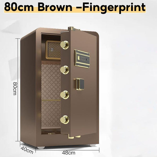 Pl Safe Box Fingerprint Home Password Office Safe Deposit Box Small Anti-theft Alarm Safes Bedside