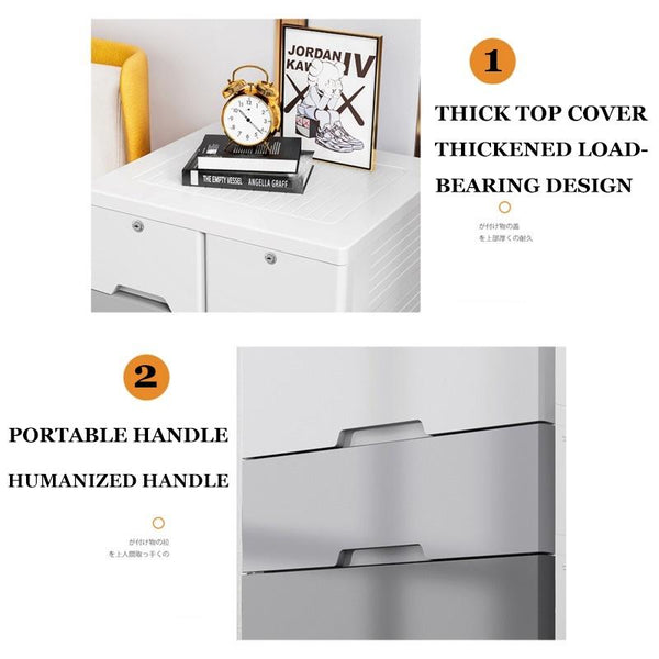 76CM Wide Storage Drawer Cabinet Space Saving Storage Cabinet Children's Clothes Household Plastic