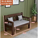 Sofa Solid Wood Small Apartment Wooden Simple Three-person Chair Double Bench Living Room