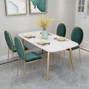 SENBIJU European Light Marble Household Small Family Tables and Chairs Combination Modern Simple