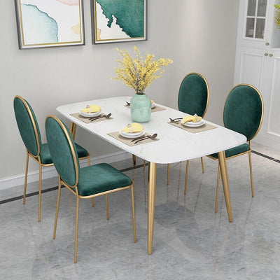 SENBIJU European Light Marble Household Small Family Tables and Chairs Combination Modern Simple