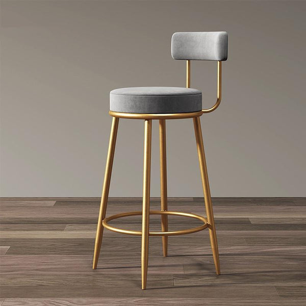 Bar Stool Home Light Luxury Backrest High Chair Nordic Iron Bar Chair