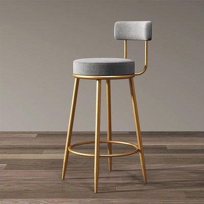 Y&u Nordic Style Wrought Iron Bar Stool Home Dining Chair Comfortable High Chair Modern High Stool