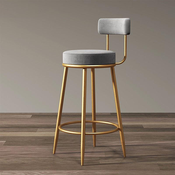 Y&u Nordic Style Wrought Iron Bar Stool Home Dining Chair Comfortable High Chair Modern High Stool