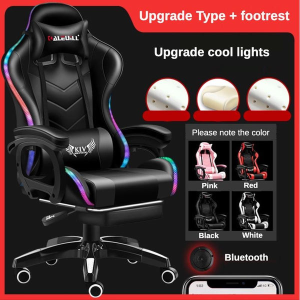 Desiny Gaming Chair Bluetooth Audio Computer Chair Color Light With Massage Office Chair