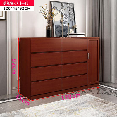 All Solid Wood Simple Modern Drawer Locker Living Room Bedroom Storage Cabinet Chest of Drawers