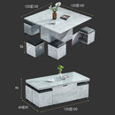 Y&U Foldable Coffee Table Marble Blister Folding Tempered Glass Side Table Household Dining Table