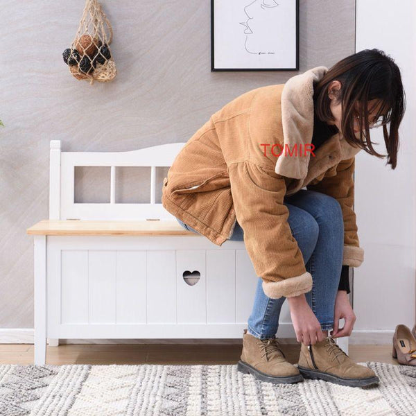 Solid Wood Replacement Shoe Stool Home Door Shoes Stool Can Sit Type Shoe Cabinet Storage Bench