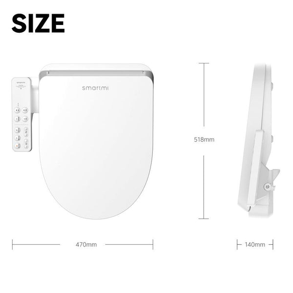 K.T Smart Toilet Seat Intelligent Toliet Lid Cover Instant Water Heating Electronic Heated Bidet